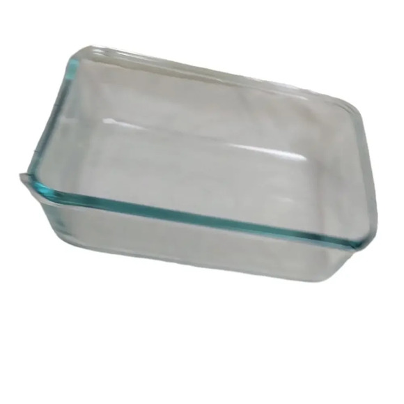 Vintage Pyrex Blue Tint Clear Glass Baking Dish 9 x 7 Rectangular 6 Cup 7211R - Picture 3 of 3